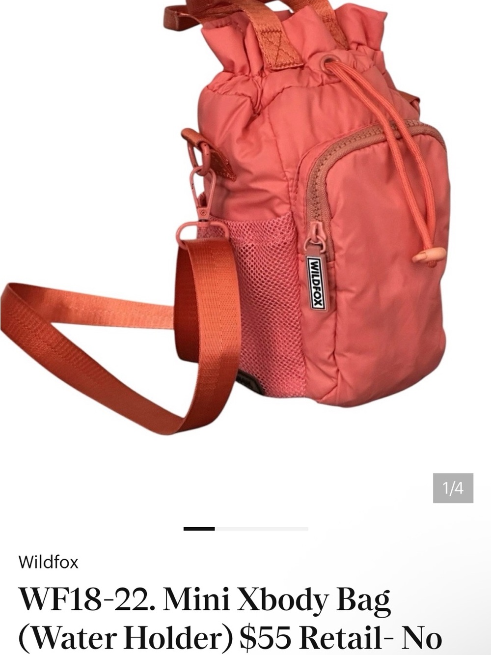 Wildfox Coral Drawstring Mini Crossbody Bag